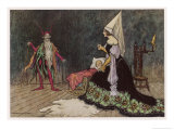 Rumpelstiltskin Visits the Baby He Hopes to Win reproduction procédé giclée par Warwick Goble