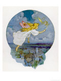 One Moonlight Night the Fairies Came Flying In reproduction procédé giclée par Harry G. Theaker