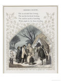 Country People Greet One Another Outside the Church Porch on Christmas Morning Giclee Print by Birket Foster