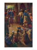 Magelhaes Visits the King of Sebu Borneo Giclee-trykk av Alec Ball