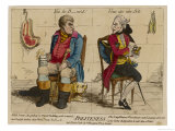 John Bull (First Known Representation) with His French Counterpart Giclee Print by Gillray 