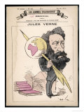 Jules Verne French Science Fiction Writer Giclee Print by André Gill