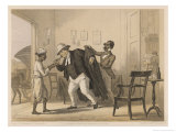 The Station's Padre Arrives for a Service, Having a Quick Smoke on His Way reproduction procédé giclée par Captain G.f. Atkinson