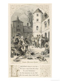 Carol Singers in the Courtyard of a Medieval Castle Giclee Print by Birket Foster