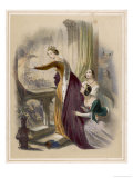 The Burning of the Savoy Palace, Eleanor Countess of March Confronts the Mob reproduction procédé giclée par Ackermann 