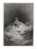 Death Depicted as the Grim Reaper on Top of the World reproduction procédé giclée par Gustave Doré