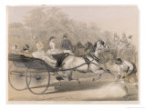 Horses and Carriages Charge Down the "Mall" (The Principal Thoroughfare) of the Station reproduction procédé giclée par Captain G.f. Atkinson