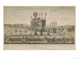 Fireworks Display at Green Park to Celebrate the Peace of Aix-La-Chapelle Giclee Print by P. Brookes