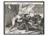 Cannibals Reported by Portuguese Conquistadores Giclée-Druck von Theodor de Bry