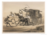 Travelling in an Indian Carriage, Natives Beat the Horse Giclee Print by Captain G.f. Atkinson