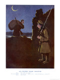Alt! Who Goes There? Giclee-trykk av Bruce Bairnsfather Alt! Who Goes There? Giclee-trykk av Bruce Bairnsfather
