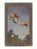 Peter Pan and Wendy Fly to Never-Never Land Giclee Print by S. Barham