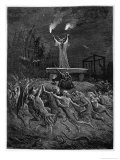 Horned Devil Presides Over the Sabbat Reproduction procédé giclée par Emile Bayard