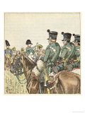 Napoleon I Tells His Mounted Troops Not to be Afraid of Death Giclee-trykk av Bompled Napoleon I Tells His Mounted Troops Not to be Afraid of Death Giclee-trykk av Bompled