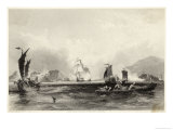 The British Fleet Forces a Passage to Whampoa Giclee Print by W. Floyd