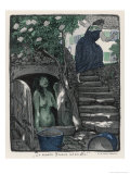 Nixie in the Well Frightens an Old Woman Who Came Thereto Fetch Water Giclee Print by R.m. Euchler