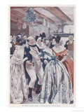 Mr. Pickwick Under the Mistletoe with a Number of Ladies reproduction procédé giclée par H.m. Brock