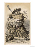 Papal Invasion of England, The Catholic Church is Depicted Letting Loose a Swarm of Monks Reproduction procédé giclée par A. Arnst
