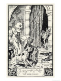 Gentleman of Latvia Demonstrates to His Wife His Ability to Turn Himself into a Wolf reproduction procédé giclée par H.m. Brock