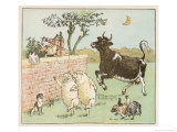 The Cow Jumped Over the Moon Giclee Print by Randolph Caldecott