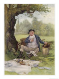 Mr. Pickwick Picnics Giclee-trykk av Frederick Barnard