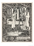 Arthur Learns of the Sword Excalibur from the Lady of the Lake Giclee Print by Aubrey Beardsley