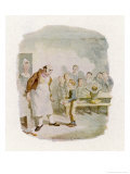 Oliver Twist in the Workhouse Dares to Ask for More Gruel reproduction procédé giclée par George Cruikshank