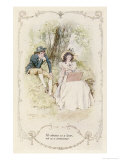 Elinor and Robert Sit Under a Tree Giclee-trykk av C.e. Brock
