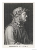 Francesco Petrarch Italian Poet in Profile Giclee-trykk av Bernardi Francesco Petrarch Italian Poet in Profile Giclee-trykk av Bernardi