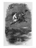 The Lancashire Witches Mother Chattox Noted Local Witch Rides to Pendle Hill Giclee Print by John Gilbert