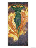 The Dragon King Emerges Amid the Flames of His Natural Habitat Giclee Print by Leo Bates