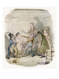 Oliver Twist with Fagin the Artful Dodger Bill Sykes and Nancy reproduction procédé giclée par George Cruikshank