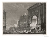 During the Night Following the Attack on the Bastille the People Expect Reprisals from the King Giclee-trykk av Berthault During the Night Following the Attack on the Bastille the People Expect Reprisals from the King Giclee-trykk av Berthault