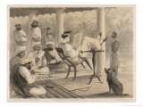 Assistant Magistrate Reads the Newspaper on the Veranda Giclee Print by Captain G.f. Atkinson