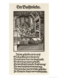 Printing a Book in Germany reproduction procédé giclée par Jos Amman