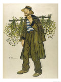 The Mistletoe Seller Giclee Print by Barrere 