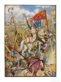 Third Crusade Richard I after Taking Cyprus En Route Lands at Acre After Giclee Print by Henry Justice Ford