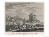 Stopped at Varennes Louis XVI and His Party are Brought Back to Paris by the Barriere De L'Etoile Giclee-trykk av Berthault Stopped at Varennes Louis XVI and His Party are Brought Back to Paris by the Barriere De L'Etoile Giclee-trykk av Berthault