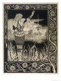 Sir Bedivere Returns Excalibur to the Lake Giclee Print by Aubrey Beardsley