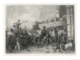 The Death of Admiral Magon at the Battle of Trafalgar Giclee Print by Paul Girardet