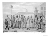 Prisoners Outside the Government Jail in Sydney Giclee Print by A. Earle
