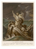 He Calms a Storm on the Sea of Galilee Giclee Print by Raymond Balze