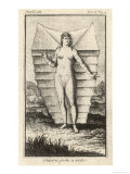 Gaivry the Flying Girl with Her Wings Outstretched Ready to Fly Giclee-trykk av Boitard Gaivry the Flying Girl with Her Wings Outstretched Ready to Fly Giclee-trykk av Boitard