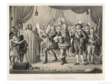 Gustav III of Sweden Attends a Rehearsal of the Opera Gustaf Wasa reproduction procédé giclée par C.a. Dahlstrom