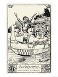 At Bogadjim New Guinea an Enchanter Exhorts the Fish to Come and be Caught Giclee-trykk av H.m. Brock