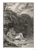 Polyphemus a Cyclops Loves Galatea But She Prefers Acis Giclee Print by Delvaux 