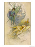 A Midsummer Night's Dream, Act II Scene II: Oberon Places a Spell on Titania Giclee Print by Warwick Goble