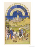 Hawking in Medieval France Giclee Print by Pol De Limbourg