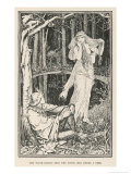 The Witch-Maiden Sees the Young Man Under a Tree Giclee Print by Henry Justice Ford