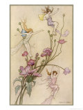 Fairies and Flowers Giclee Print by Warwick Goble